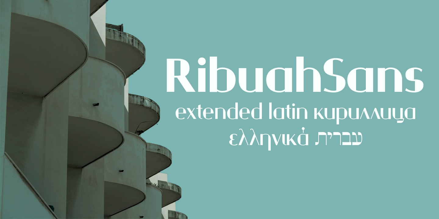 Beispiel einer Ribuah Sans-Schriftart